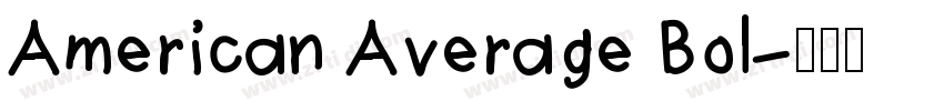American Average Bol字体转换